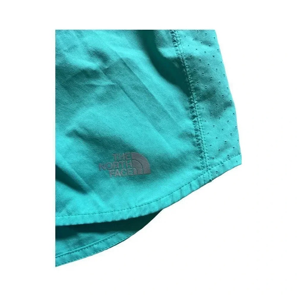 The North Face Flash Dry Large Teal Blue Running Shorts Athletic‎ Gym - Picture 2 of 4
